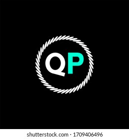Q P letter logo abstract design