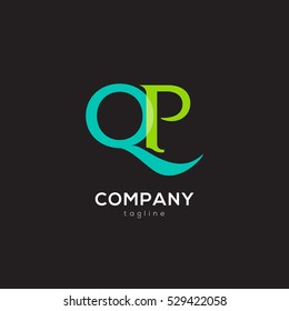 Q & P  Letter logo design vector element

