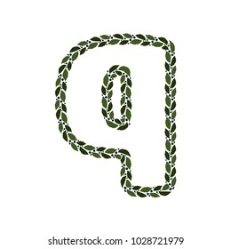 Q Plant Letter Logo Icon Design