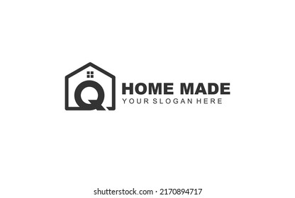 Q PROPERTY logo design inspiration. Vector letter template design for brand.