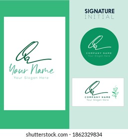  Q A QA Initial letter handwriting and signature logo. Beauty vector initial logo .Fashion, boutique, floral and botanical