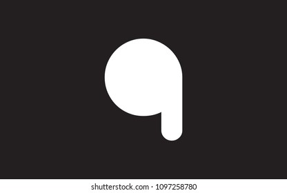 q qq Lowercase Letter Initial Logo Design Template Vector Illustration