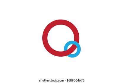 Letra Q o QQ mayúscula Ilustración del vector de plantillas de diseño del logotipo inicial