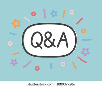 Q and A (questions and answers) concept - vector illustration