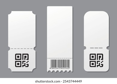 Q R Code Vector ficticio y billete