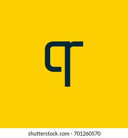 Q R joint logo letter design vector template
