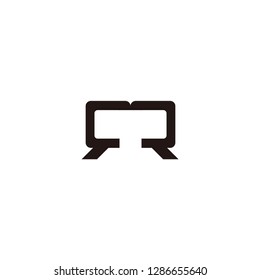 q r letter logo