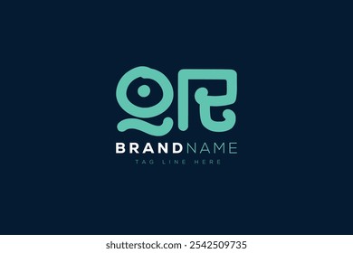 Q and R logo design. QR abstract Letters Logo Monogram. This logo design is the process of creating a visual symbol that represents a brand, company, or individual.