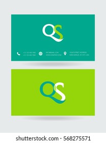 Q & S Letter logo design vector element