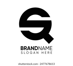 Q S logo design vector template