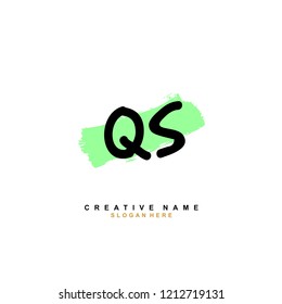 Q S QS Initial abstract logo concept vector