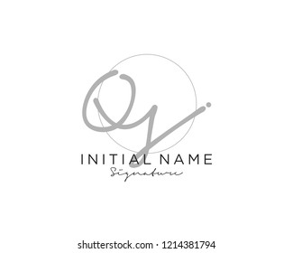 Q S Signature initial logo template vector