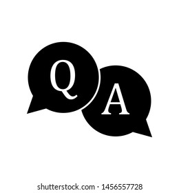 Q & A Sign - Question and Answer Icon. Illustration of Information Centre, Conversation or Confirm As  Simple Vector Sign & Trendy Symbol for Design and Websites, Presentation or Mobile Application.