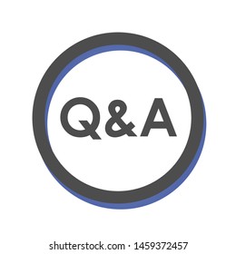 Q & A Sign - Question and Answer Icon. Illustration of Information Centre, Conversation or Confirm As  Simple Vector Sign & Trendy Symbol for Design and Websites, Presentation or Mobile Application.