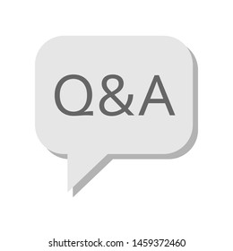 Q & A Sign - Question and Answer Icon. Illustration of Information Centre, Conversation or Confirm As  Simple Vector Sign & Trendy Symbol for Design and Websites, Presentation or Mobile Application.