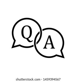 
Q & A Sign - Question and Answer Icon. Illustration of Information Centre, Conversation or Confirm As  Simple Vector Sign & Trendy Symbol for Design and Websites, Presentation or Mobile Application.