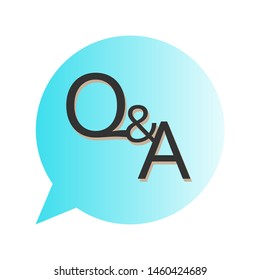 Q & A Sign - Question and Answer Icon. Illustration of Information Centre, Conversation or Confirm As  Simple Vector Sign & Trendy Symbol for Design and Websites, Presentation or Mobile Application.