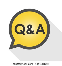 
Q & A Sign - Question and Answer Icon. Illustration of Information Centre, Conversation or Confirm As  Simple Vector Sign & Trendy Symbol for Design and Websites, Presentation or Mobile Application.