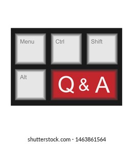 Q & A Sign - Question and Answer Icon. Illustration of Information Centre, Conversation or Confirm As  Simple Vector Sign & Trendy Symbol for Design and Websites, Presentation or Mobile Application.