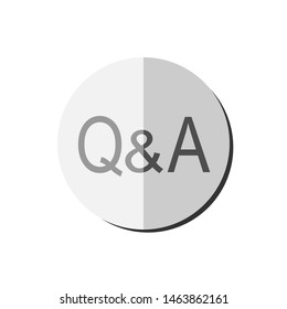 Q & A Sign - Question and Answer Icon. Illustration of Information Centre, Conversation or Confirm As  Simple Vector Sign & Trendy Symbol for Design and Websites, Presentation or Mobile Application.