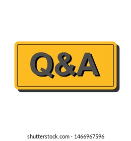 Q & A Sign - Question and Answer Icon. Illustration of Information Centre, Conversation or Confirm As  Simple Vector Sign & Trendy Symbol for Design and Websites, Presentation or Mobile Application.