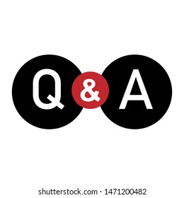 Q & A Sign - Question and Answer Icon. Illustration of Information Centre, Conversation or Confirm As  Simple Vector Sign & Trendy Symbol for Design and Websites, Presentation or Mobile Application.