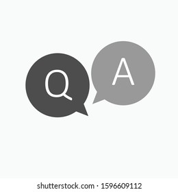 Q & A Sign - Question and Answer Icon. Illustration of Information Centre, Conversation or Confirm As  Simple Vector Sign & Trendy Symbol for Design and Websites, Presentation or Mobile Application.