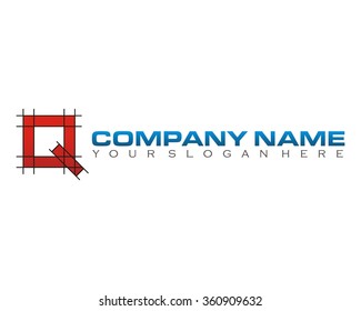 Q square logo icon vector