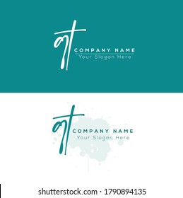 Q T QT G T GT Initial letter handwriting and signature logo. Beauty vector initial logo .Fashion, boutique, floral and botanical