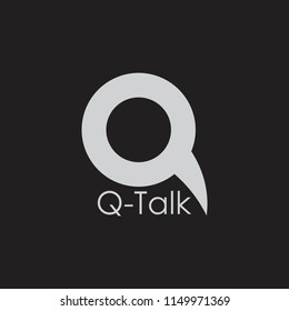 q talk symbol simple logo vector