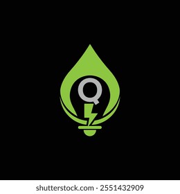 Q tech logo design template