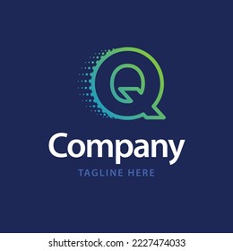 Q Technology Logo. Business Brand identity design