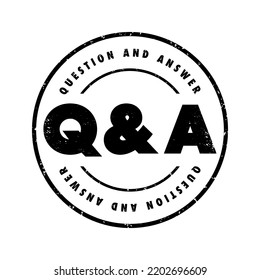 Q And A text stamp, concept background