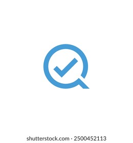 Q Tick Logo Simple Modern