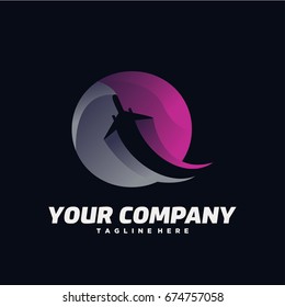 Q Travel Letter Logo Template Design Vector, Emblem, Design Concept, Creative Symbol, Icon