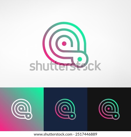 The "Q Unique Infinity" logo showcases a modern, minimalist design with a single monoline forming a stylized 'Q' intertwined with an infinity symbol, symbolizing timelessness and uniqueness.