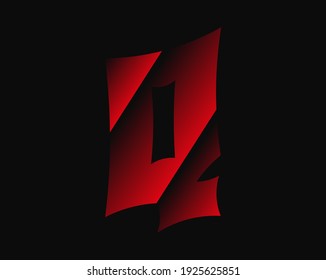 Q vector horror, scary letter. Insane fear brutal font . For criminal or crime, horror dark night, wicked terrible design and more