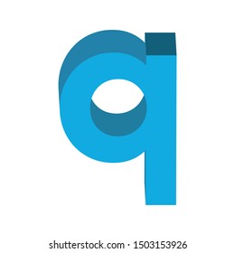 Q vector illustration. White background