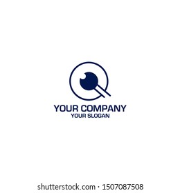 Q Vision Logo Design Vector