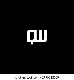 Q W letter logo emblem design