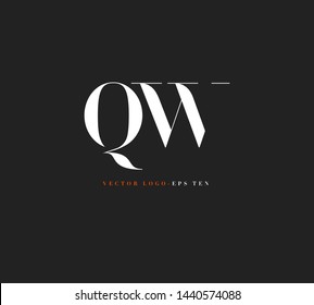 Q & W letters Joint logo icon vector template for corporate logo and business card design.