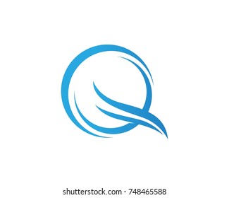 Q wave logos template