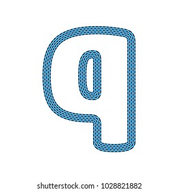 Q Webbing Tape Letter Logo Icon Design