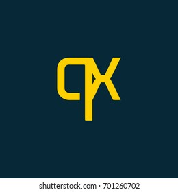 Q X joint logo letter design vector template