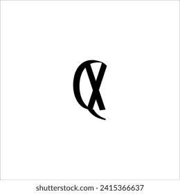 Q X letter logo mark vector.