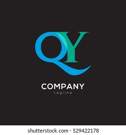 Q & Y Letter logo design vector element
