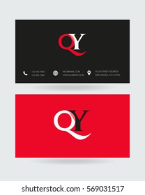 Q & Y Letter logo design vector element