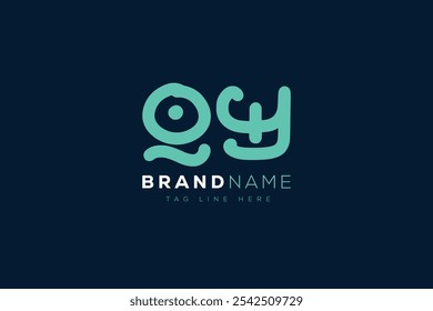 Q and Y logo design. QY abstract Letters Logo Monogram. This logo design is the process of creating a visual symbol that represents a brand, company, or individual.