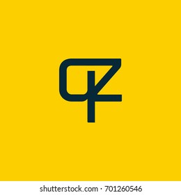 Q Z joint logo letter design vector template