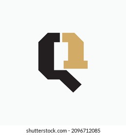 Q1 Letter Logo Vector Image